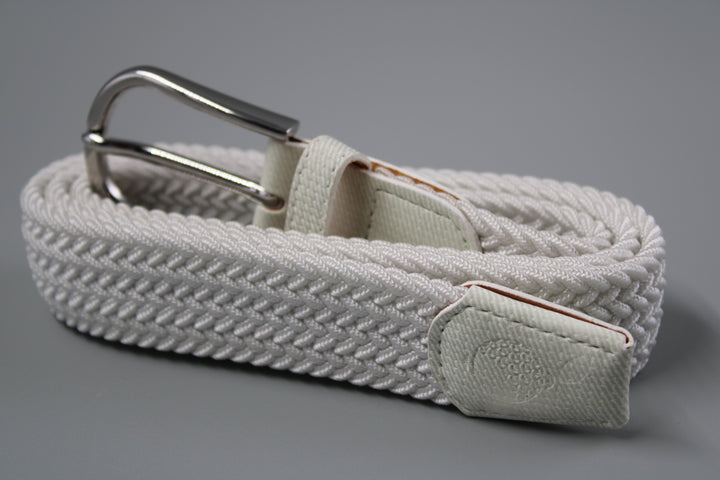 Stretch Webbed Belt - White