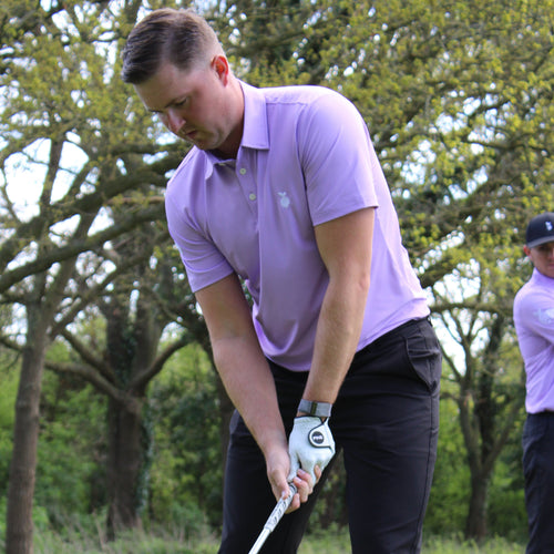 Embroidered Logo Pastel Polo - Purple