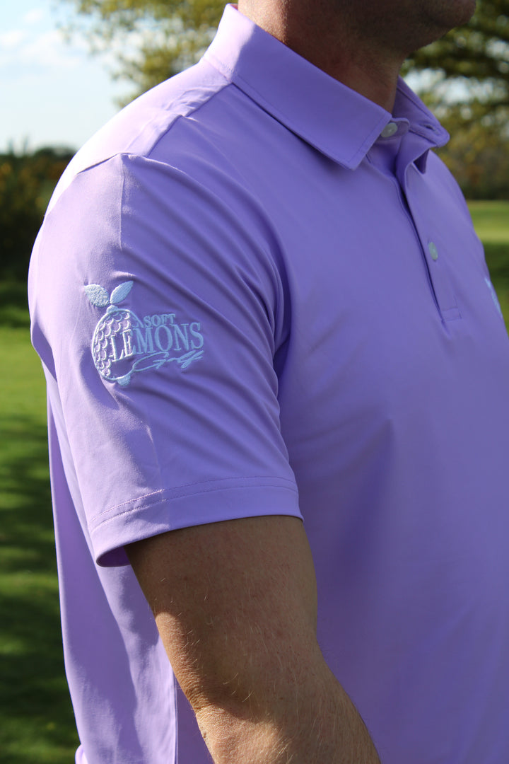 Embroidered Logo Pastel Polo - Purple