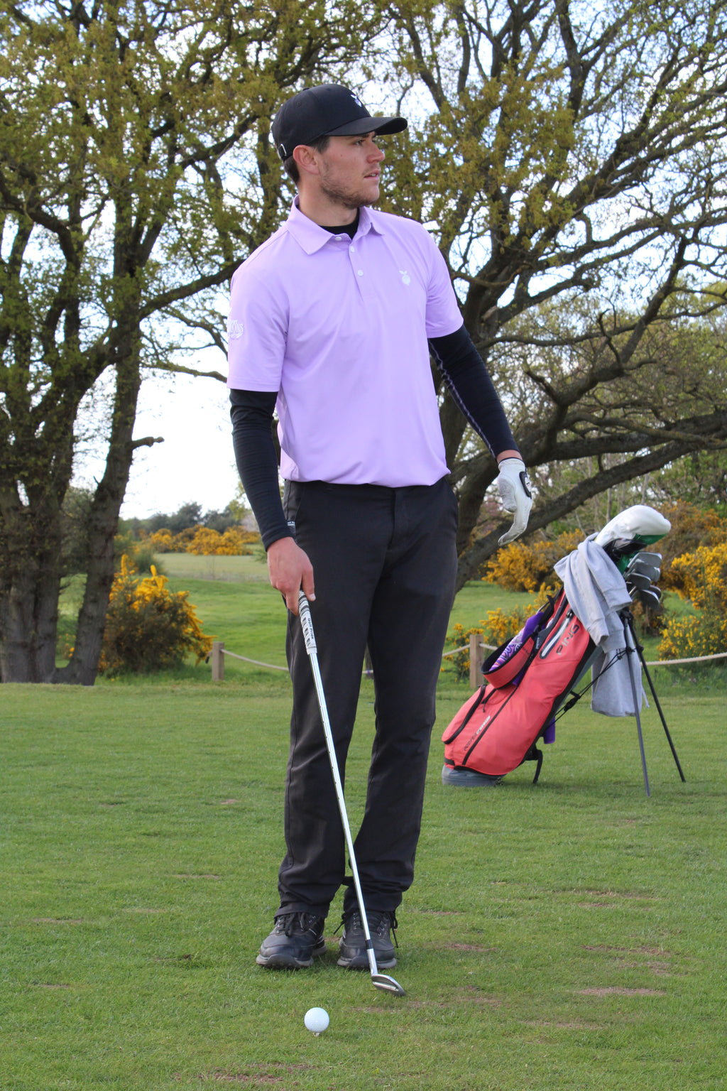 Embroidered Logo Pastel Polo - Purple