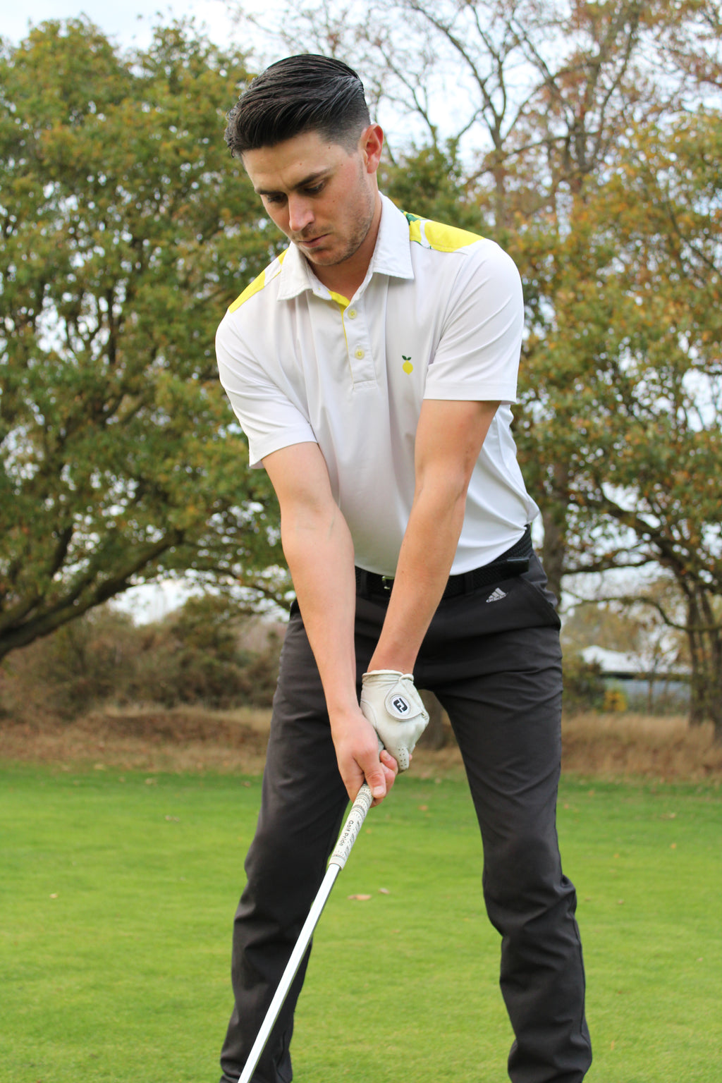 Lemon Print Polo Shirt - White