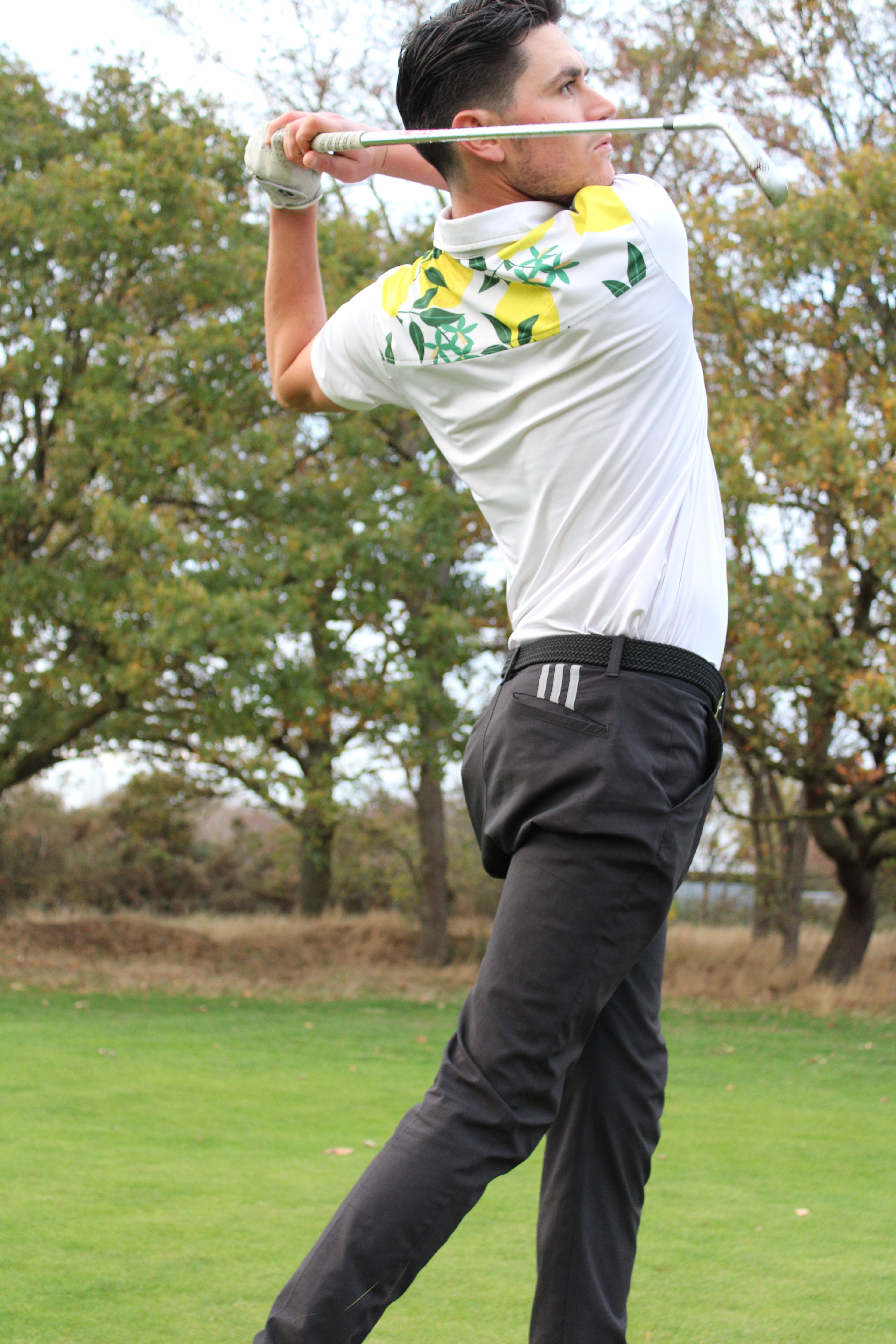 Lemon Print Polo Shirt - White